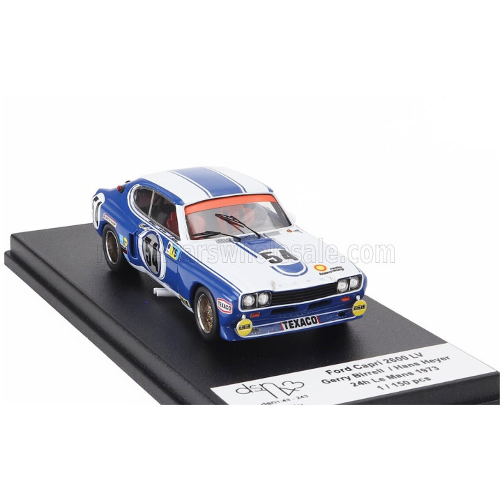 TROFEU FORD ENGLAND CAPRI 2600 LV 3.0L V6 N 54 24h LE MANS 1973 GERRY BIRREL - HANS HEYER - WHITE BLUE 1/43