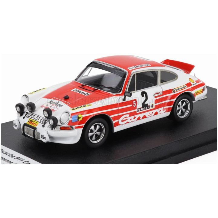 TROFEU PORSCHE 911 CARRERA RS COUPE (night version) N 2 RALLY TOUR DE CORSE 1972 GERARD LARROUSSE - CHRISTIAN DELFERIER - WHITE