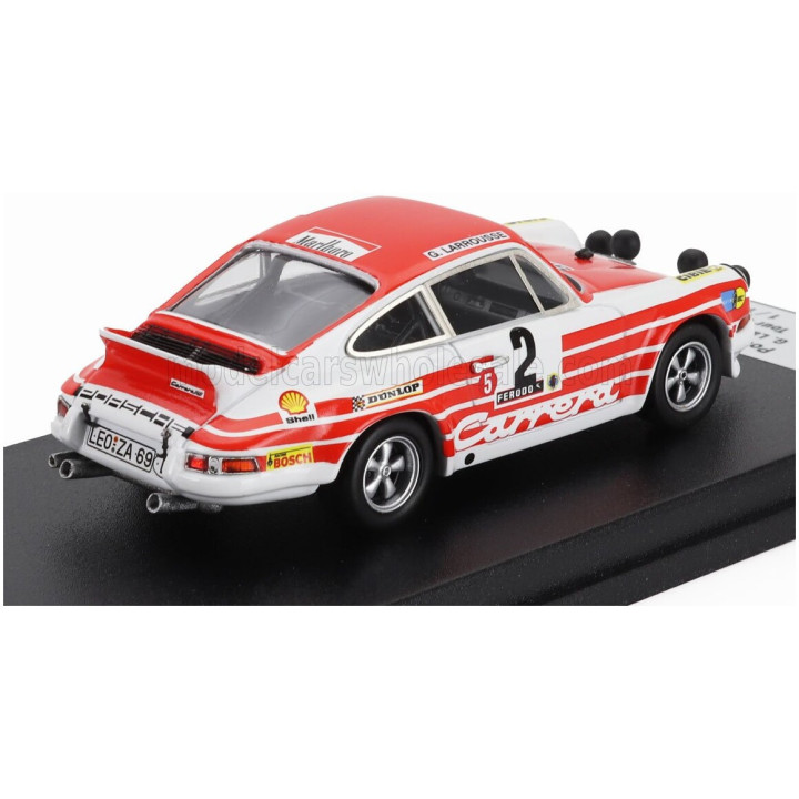 TROFEU PORSCHE 911 CARRERA RS COUPE (night version) N 2 RALLY TOUR DE CORSE 1972 GERARD LARROUSSE - CHRISTIAN DELFERIER - WHITE