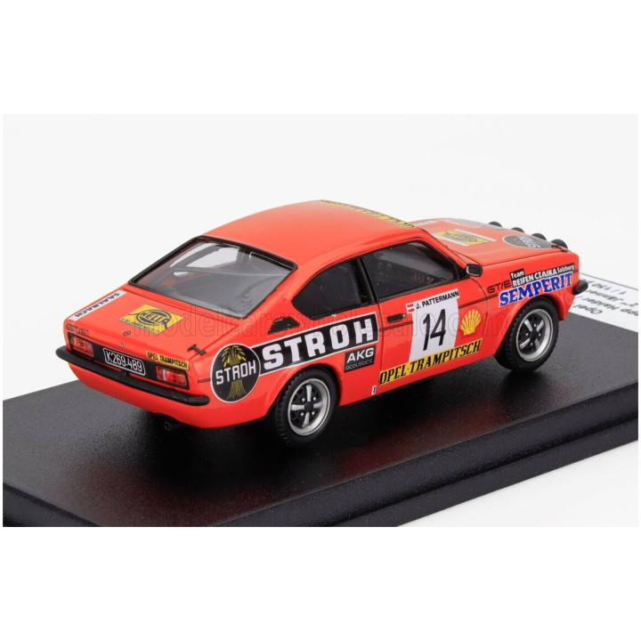 TROFEU OPEL KADETT GT/E (night version) N 14 2nd RALLY JANNER 1977 SEPP HAIDER - JORG PATTERMANN - ORANGE 1/43