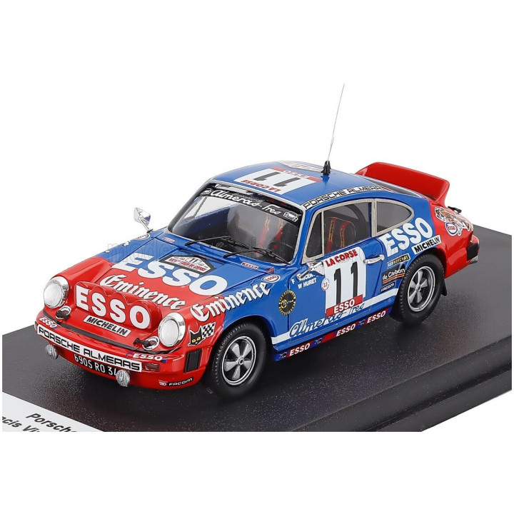 TROFEU PORSCHE 911 SC (night version) N 11 RALLY TOUR DE CORSE 1980 FRANCIS VINCENT - WILLY HURET - BLUE RED 1/43