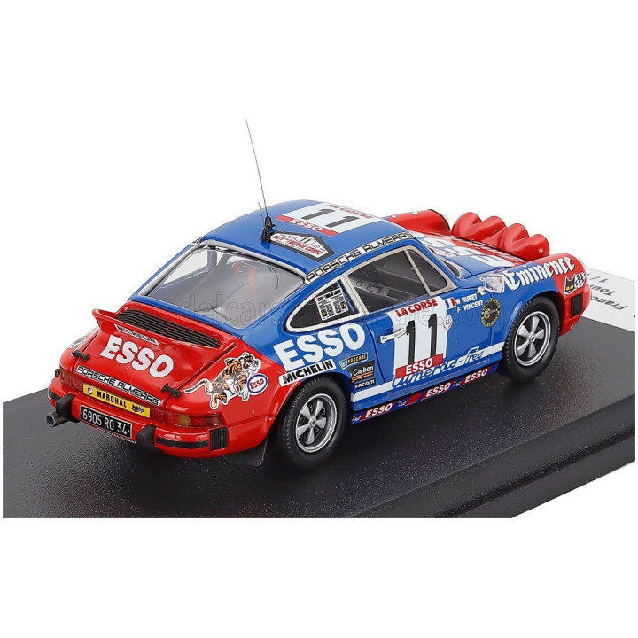 TROFEU PORSCHE 911 SC (night version) N 11 RALLY TOUR DE CORSE 1980 FRANCIS VINCENT - WILLY HURET - BLUE RED 1/43
