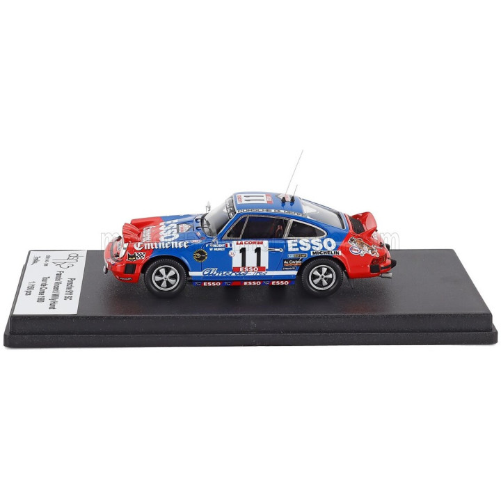 TROFEU PORSCHE 911 SC (night version) N 11 RALLY TOUR DE CORSE 1980 FRANCIS VINCENT - WILLY HURET - BLUE RED 1/43