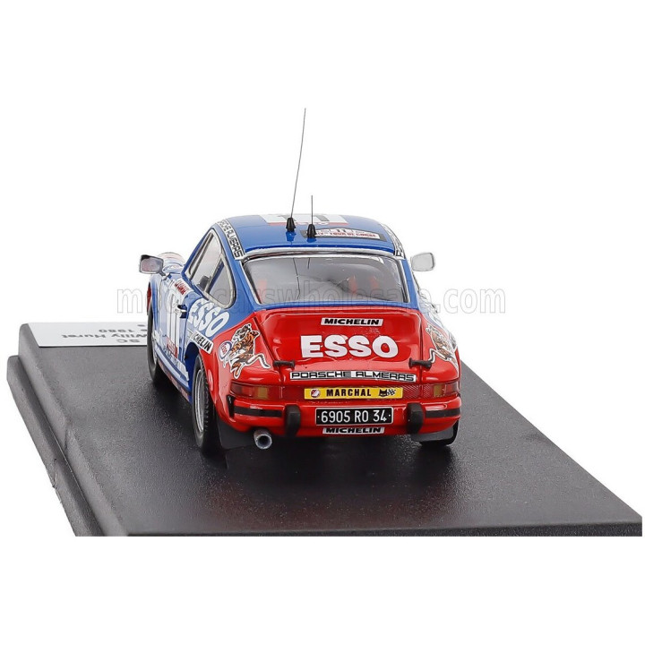 TROFEU PORSCHE 911 SC (night version) N 11 RALLY TOUR DE CORSE 1980 FRANCIS VINCENT - WILLY HURET - BLUE RED 1/43