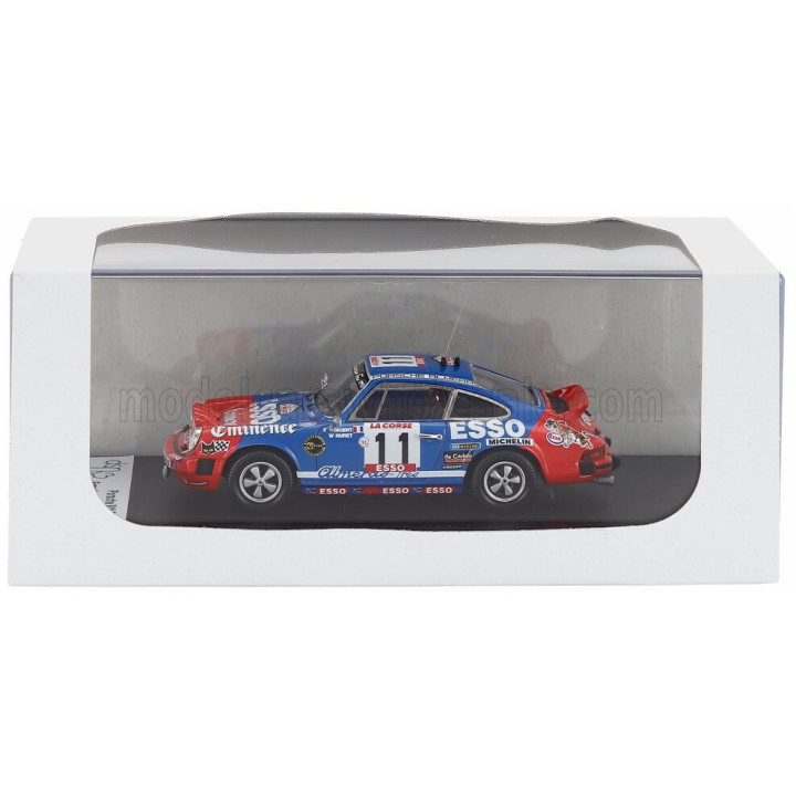 TROFEU PORSCHE 911 SC (night version) N 11 RALLY TOUR DE CORSE 1980 FRANCIS VINCENT - WILLY HURET - BLUE RED 1/43