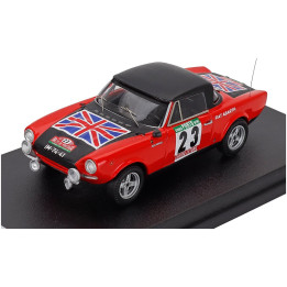 TROFEU FIAT 124 SPORT SPIDER 1600 (night version) N 23 RALLY PORTUGAL 1977 SANTINHO MENDES - SANTOS FERREIRA - RED BLACK 1/43