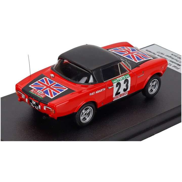 TROFEU FIAT 124 SPORT SPIDER 1600 (night version) N 23 RALLY PORTUGAL 1977 SANTINHO MENDES - SANTOS FERREIRA - RED BLACK 1/43