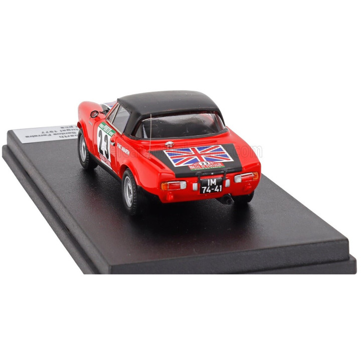 TROFEU FIAT 124 SPORT SPIDER 1600 (night version) N 23 RALLY PORTUGAL 1977 SANTINHO MENDES - SANTOS FERREIRA - RED BLACK 1/43