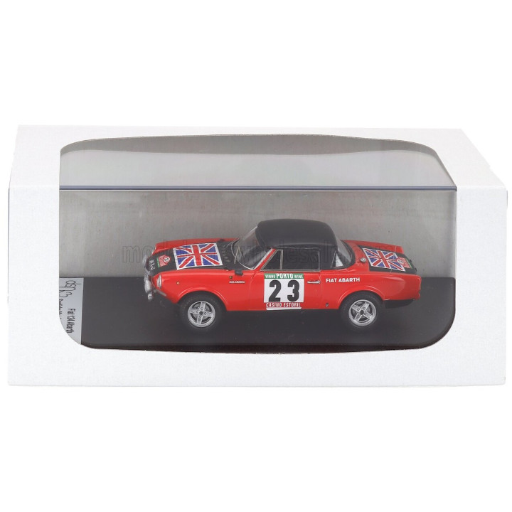 TROFEU FIAT 124 SPORT SPIDER 1600 (night version) N 23 RALLY PORTUGAL 1977 SANTINHO MENDES - SANTOS FERREIRA - RED BLACK 1/43
