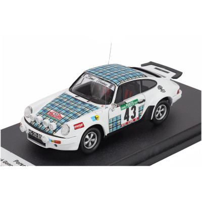 TROFEU PORSCHE 911 SC (night version) N 43 RALLY OF PORTUGAL 1979 JOSE GONCALVES - MIGUEL OLIVEIRA - WHITE BLUE 1/43