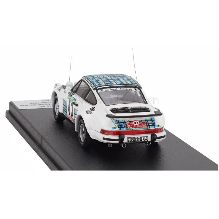 TROFEU PORSCHE 911 SC (night version) N 43 RALLY OF PORTUGAL 1979 JOSE GONCALVES - MIGUEL OLIVEIRA - WHITE BLUE 1/43