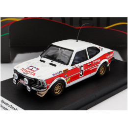 TROFEU TOYOTA COROLLA LEVIN (night version) N 5 WINNER RALLY BALTIC 1977 A.WARMBOLD - J.TODT - WHITE RED 1/43