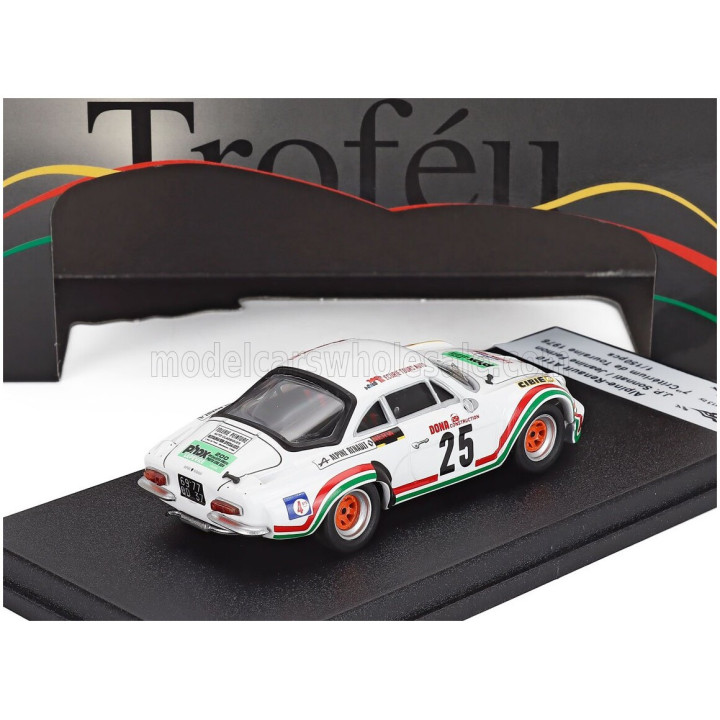 TROFEU RENAULT ALPINE A110 N 25 RALLY CRITERIUM DE TOURAINE 1976 JEAN PHILIPPE SONNATI - JEANINE FERNON - WHITE 1/43