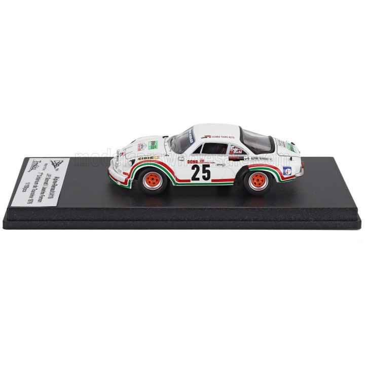 TROFEU RENAULT ALPINE A110 N 25 RALLY CRITERIUM DE TOURAINE 1976 JEAN PHILIPPE SONNATI - JEANINE FERNON - WHITE 1/43
