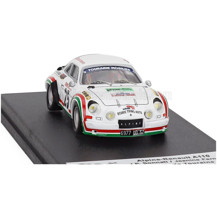 TROFEU RENAULT ALPINE A110 N 25 RALLY CRITERIUM DE TOURAINE 1976 JEAN PHILIPPE SONNATI - JEANINE FERNON - WHITE 1/43