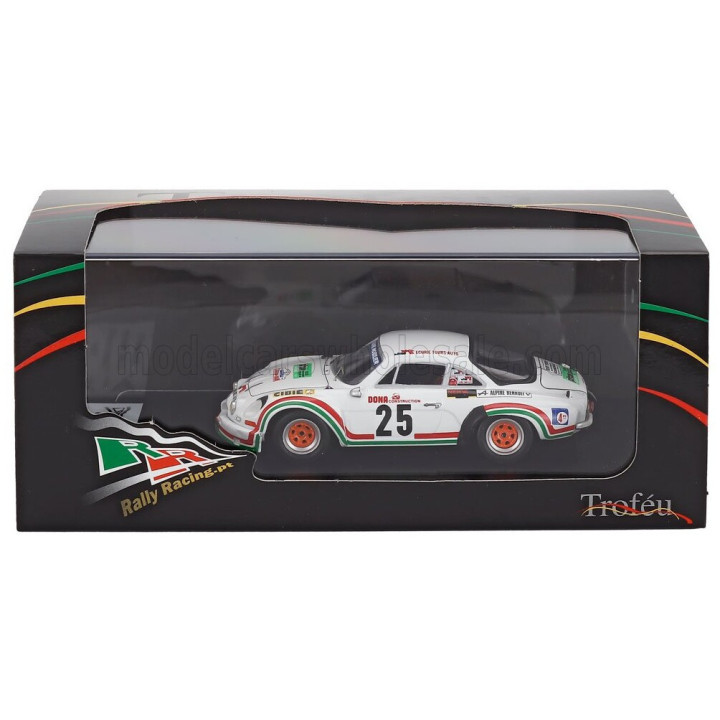 TROFEU RENAULT ALPINE A110 N 25 RALLY CRITERIUM DE TOURAINE 1976 JEAN PHILIPPE SONNATI - JEANINE FERNON - WHITE 1/43
