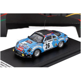 TROFEU RENAULT ALPINE A110 (night version) N 26 RALLY MONTECARLO 1976 MICHEL ALIBELLI - ANTOINE PISTRE - LIGHT BLUE 1/43