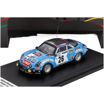 TROFEU RENAULT ALPINE A110 (night version) N 26 RALLY MONTECARLO 1976 MICHEL ALIBELLI - ANTOINE PISTRE - LIGHT BLUE 1/43