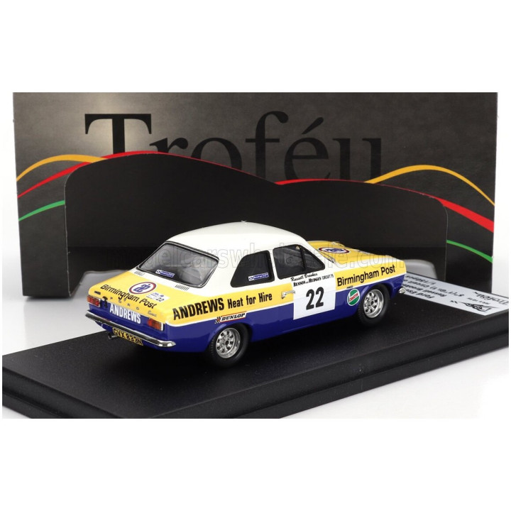 TROFEU FORD ENGLAND ESCORT MKI RS2000 (night version) N 22 RALLY CIRCUIT OF IRELAND 1975 RUSSELL BROOKES - JOHN BROWN - YELLOW