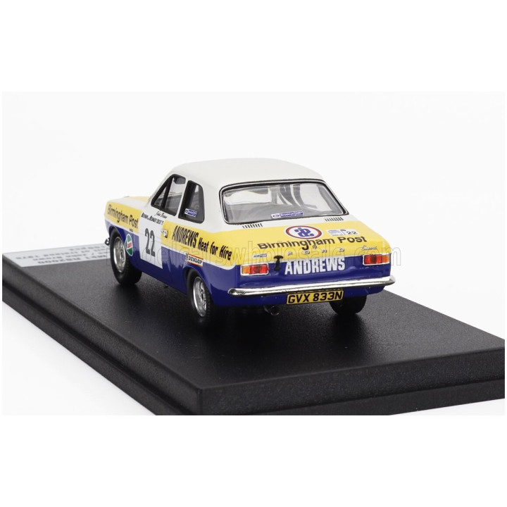 TROFEU FORD ENGLAND ESCORT MKI RS2000 (night version) N 22 RALLY CIRCUIT OF IRELAND 1975 RUSSELL BROOKES - JOHN BROWN - YELLOW