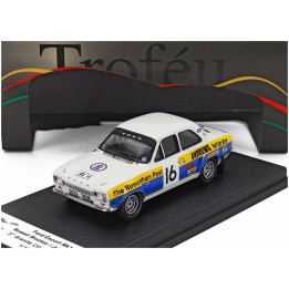 TROFEU FORD ENGLAND ESCORT MKI N 16 RALLY CITY GRANITE 1975 RUSSELL BROOKES - JOHN BROWN - WHITE BLUE YELLOW 1/43
