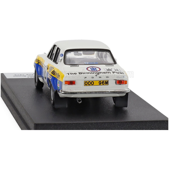 TROFEU FORD ENGLAND ESCORT MKI N 16 RALLY CITY GRANITE 1975 RUSSELL BROOKES - JOHN BROWN - WHITE BLUE YELLOW 1/43