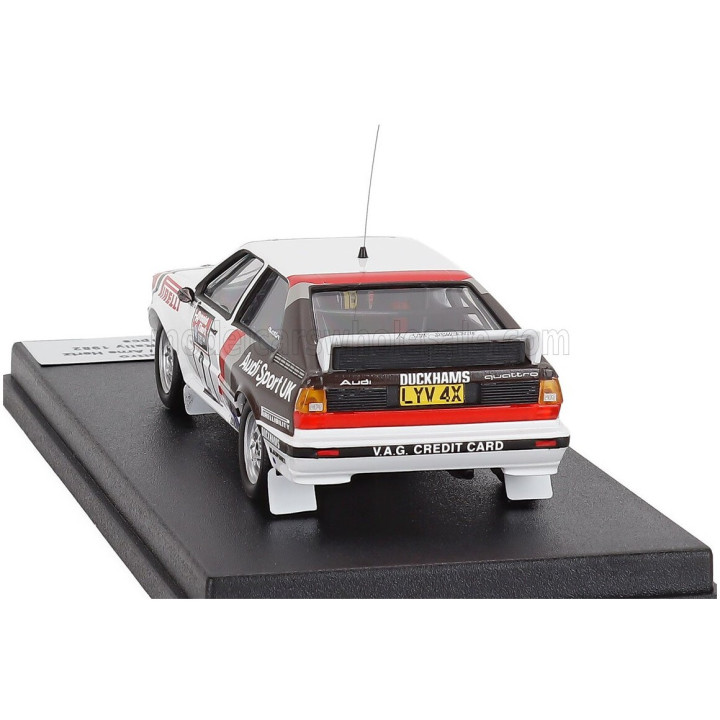 TROFEU AUDI QUATTRO (night version) N 2 WINNER RALLY SCOTTISH 1982 HANNU MIKKOLA - ARNE HERTZ - WHITE RED 1/43