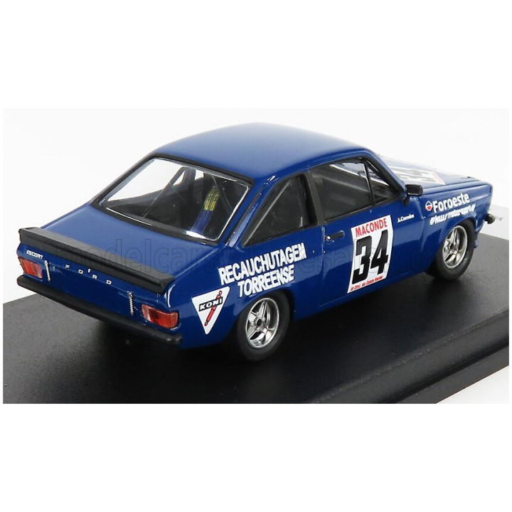 TROFEU FORD ENGLAND ESCORT MKII N 34 RALLY VILA DO CONDE 1980 A.CARREIRA - BLUE 1/43