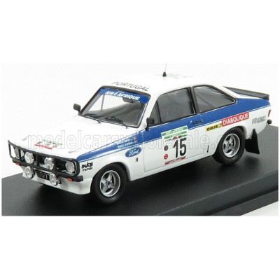 TROFEU FORD ENGLAND ESCORT MKII RS2000 N 15 RALLY BANDAMA 1979 C.TORRES - M.OLIVEIRA - WHITE BLUE 1/43