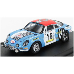 TROFEU RENAULT ALPINE A110 N 16 RALLY TAP 1974 B.NEYRET - E.VANONI - LIGHT BLUE WHITE RED 1/43