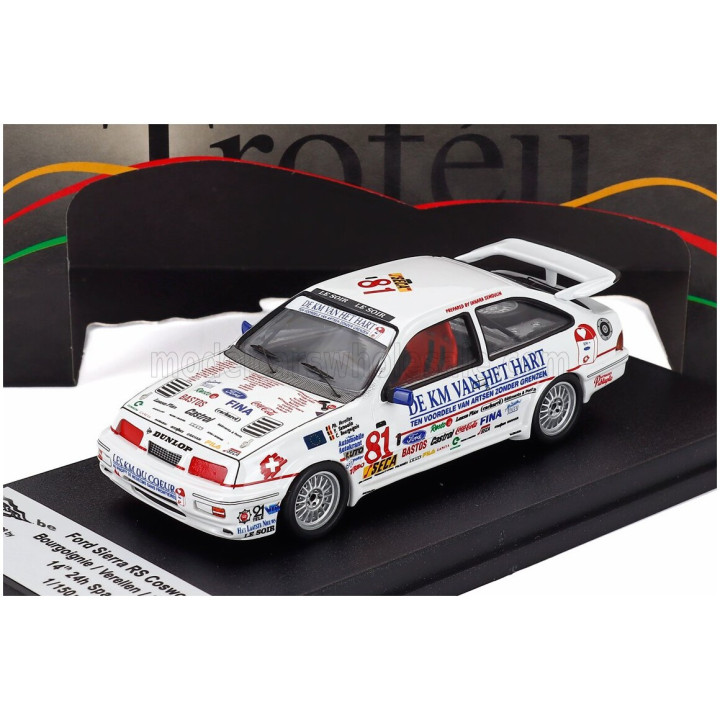 TROFEU FORD ENGLAND SIERRA RS COSWORTH N 81 24h SPA 1989 C BOURGOIGNIE - P VERELLEN - Y SEMOULIN - WHITE 1/43