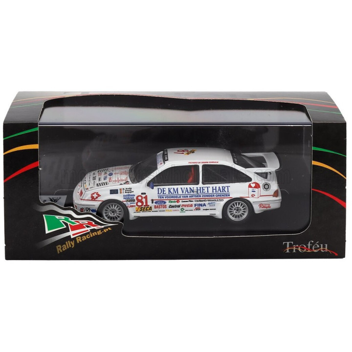TROFEU FORD ENGLAND SIERRA RS COSWORTH N 81 24h SPA 1989 C BOURGOIGNIE - P VERELLEN - Y SEMOULIN - WHITE 1/43