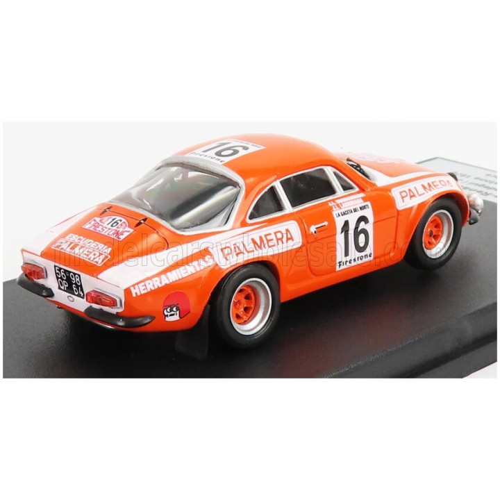 TROFEU RENAULT ALPINE A110 N 16 RALLY FIRESTONE 1976 I.SUNSUNDEGUI - J.LARRINAGA - ORANGE WHITE 1/43