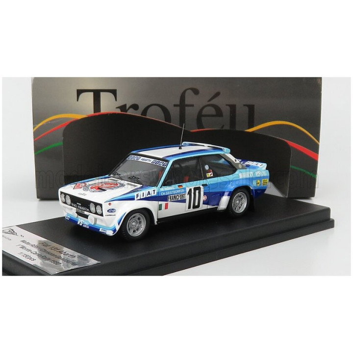 TROFEU FIAT 131 ABARTH TEAM FIAT ITALIA N 10 WINNER RALLY MONTECARLO 1980 W.ROHRL - C.GEISTDORFER - WHITE BLUE 1/43