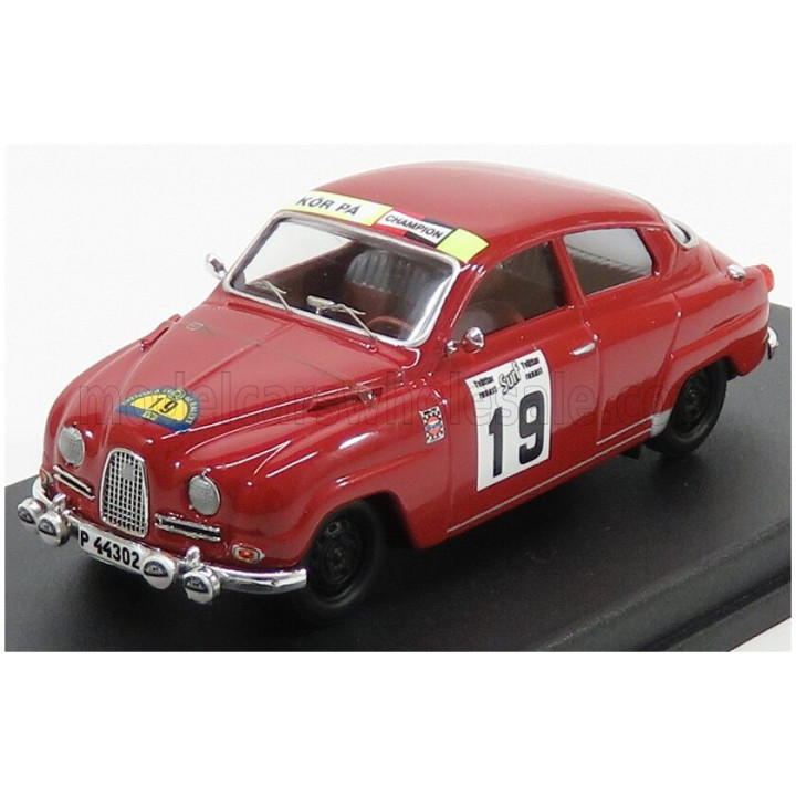 TROFEU SAAB 96 N 19 WINNER RALLY SWEDEN 1966 A.ANDERSSON - S.O.SVEDBERG - RED 1/43