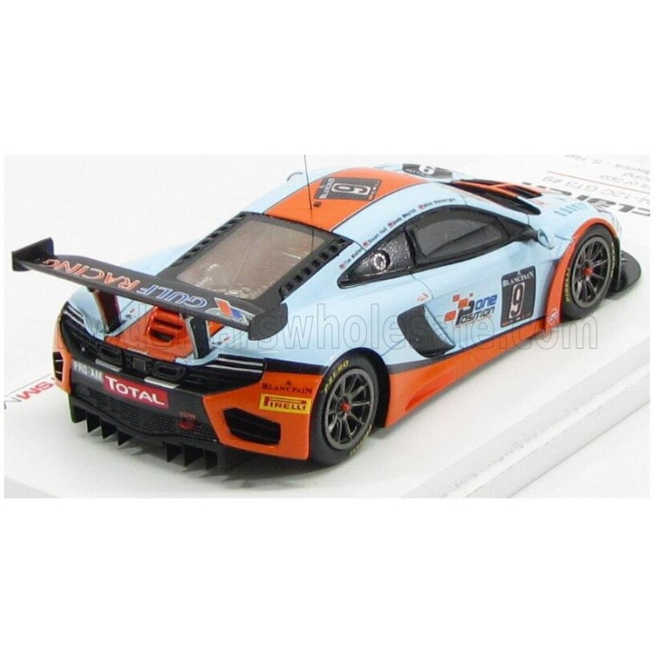 TRUESCALE McLAREN MP4-12C GT3 TEAM GULF RACING N 9 24h SPA 2013 WAINWRIGHT - MEYRICK - HALL - MULLEN - LIGHT BLUE ORANGE 1/43