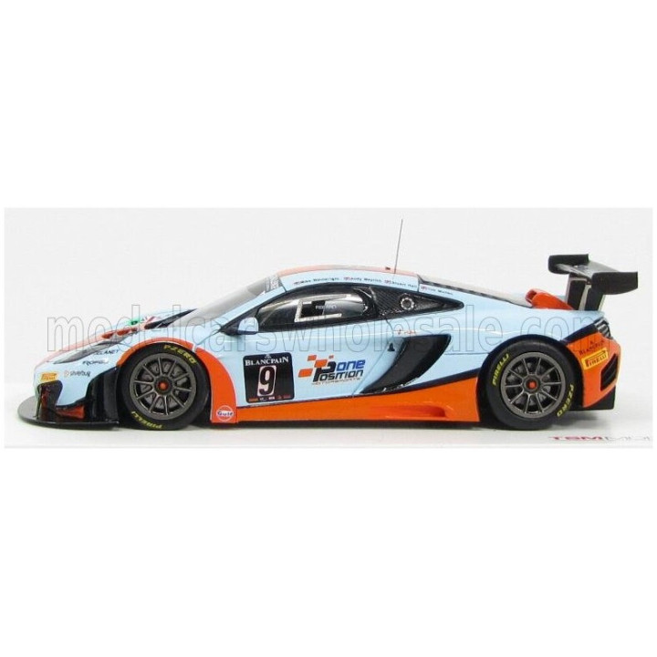 TRUESCALE McLAREN MP4-12C GT3 TEAM GULF RACING N 9 24h SPA 2013 WAINWRIGHT - MEYRICK - HALL - MULLEN - LIGHT BLUE ORANGE 1/43