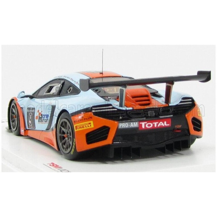 TRUESCALE McLAREN MP4-12C GT3 TEAM GULF RACING N 9 24h SPA 2013 WAINWRIGHT - MEYRICK - HALL - MULLEN - LIGHT BLUE ORANGE 1/43