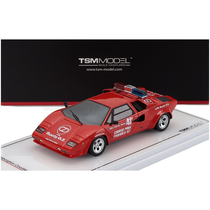 TRUESCALE LAMBORGHINI COUNTACH SAFETY CAR F1 MONACO GP 1983 - RED 1/43
