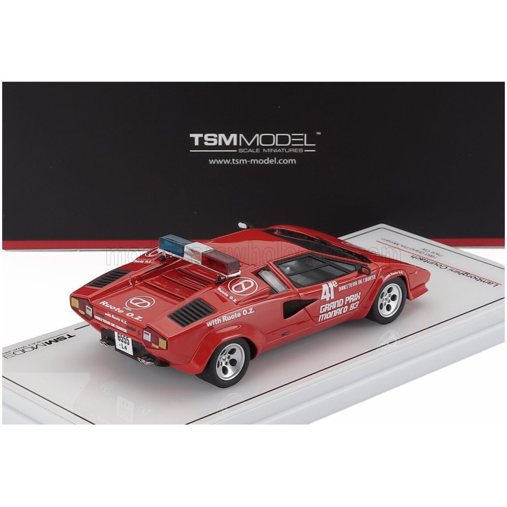 TRUESCALE LAMBORGHINI COUNTACH SAFETY CAR F1 MONACO GP 1983 - RED 1/43