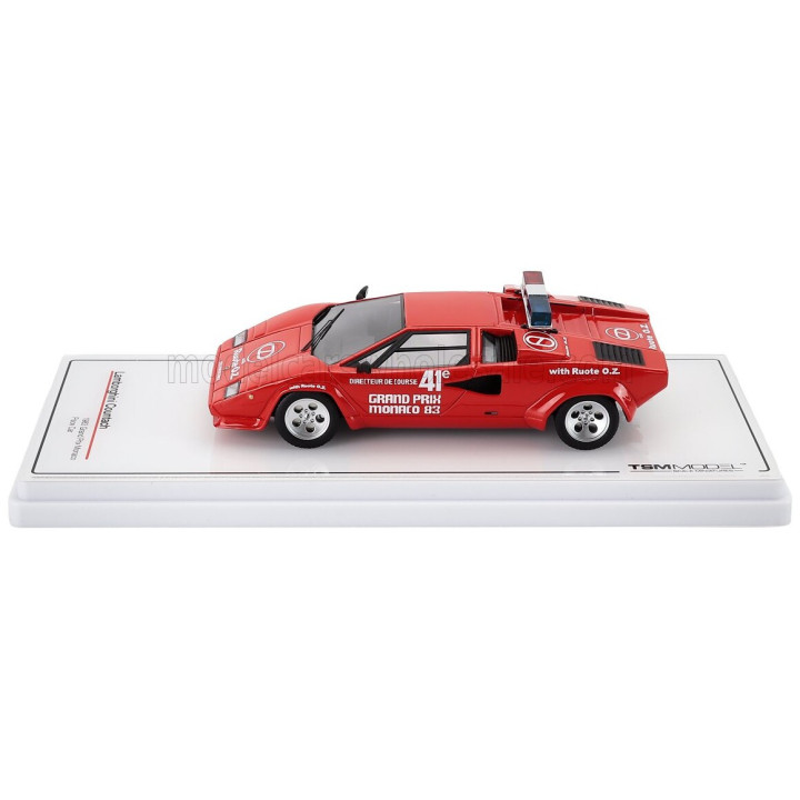 TRUESCALE LAMBORGHINI COUNTACH SAFETY CAR F1 MONACO GP 1983 - RED 1/43