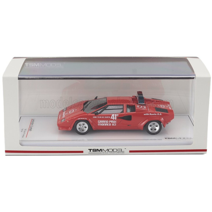 TRUESCALE LAMBORGHINI COUNTACH SAFETY CAR F1 MONACO GP 1983 - RED 1/43