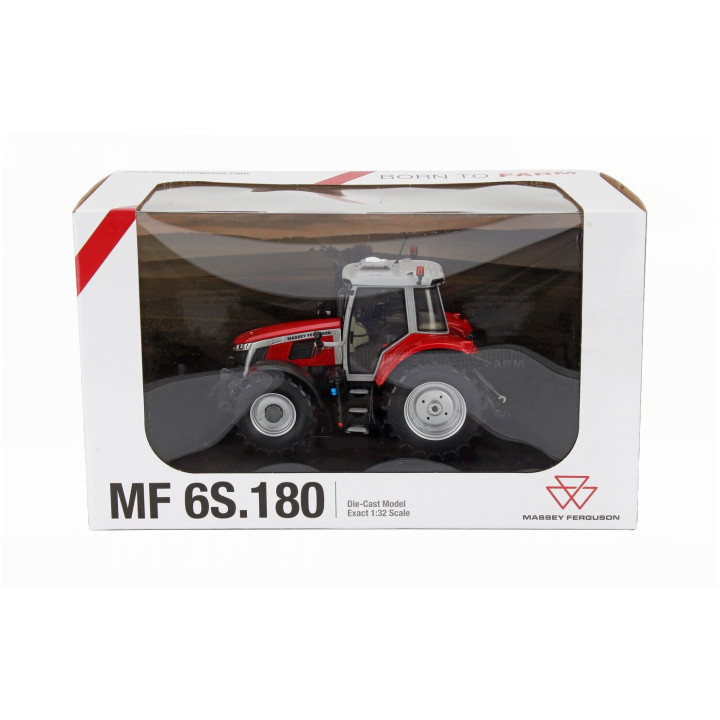 UNIVERSAL HOBBIES MASSEY FERGUSON MF6S.180 TRACTOR 2021 - RED GREY 1/32