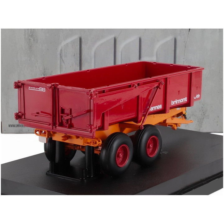 UNIVERSAL HOBBIES BRIMONT BB12 TRAILER - RED YELLOW 1/32