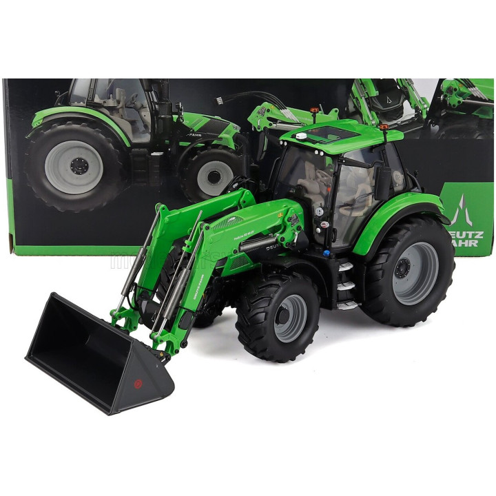 UNIVERSAL HOBBIES DEUTZ-FAHR 6150.4 TTV TRACTOR WITH FZ 47-23 FRONT LOADER 2018 - GREEN BLACK 1/32