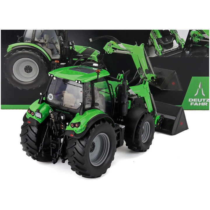UNIVERSAL HOBBIES DEUTZ-FAHR 6150.4 TTV TRACTOR WITH FZ 47-23 FRONT LOADER 2018 - GREEN BLACK 1/32