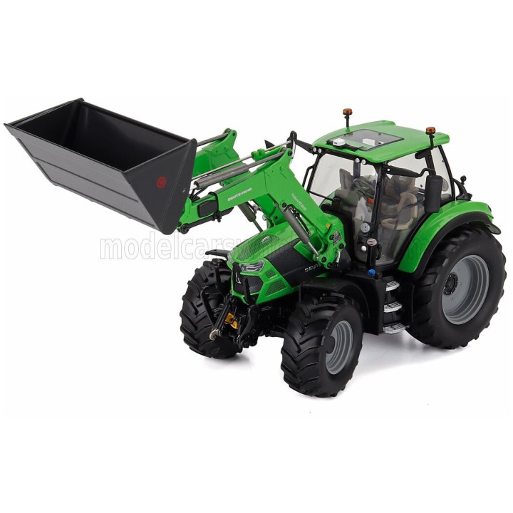 UNIVERSAL HOBBIES DEUTZ-FAHR 6150.4 TTV TRACTOR WITH FZ 47-23 FRONT LOADER 2018 - GREEN BLACK 1/32