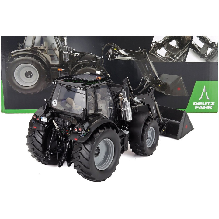 UNIVERSAL HOBBIES DEUTZ-FAHR 6150.4 TTV TRACTOR WARRIOR WITH FZ 47-23 FRONT LOADER 2018 - BLACK 1/32