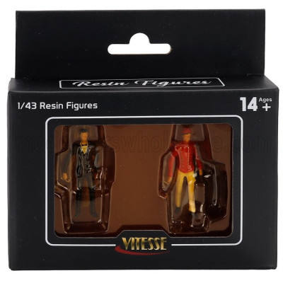 VITESSE FIGURES SET 2 X GENTLEMAN - RED WHITE BLACK 1/43