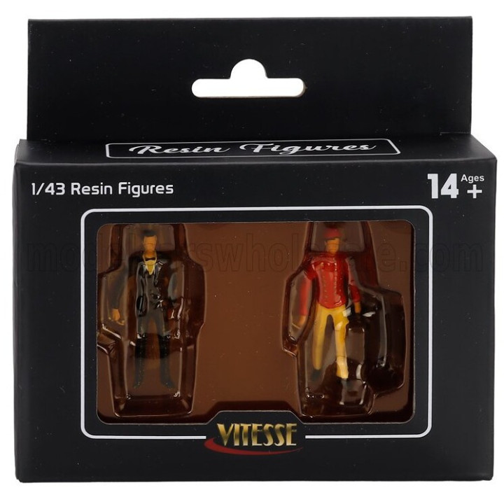 VITESSE FIGURES SET 2 X GENTLEMAN - RED WHITE BLACK 1/43